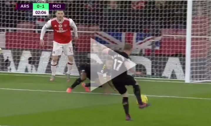 TAK STRZELA De Bruyne w 2 minucie z Arsenalem! [VIDEO]